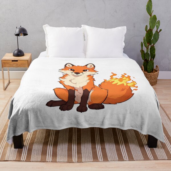 Item preview, Cute Fire-Tailed Fox Cartoon Illustration | Fantasy Woodland Animal Art designed and sold by Karolina’s Cozy Creations.
