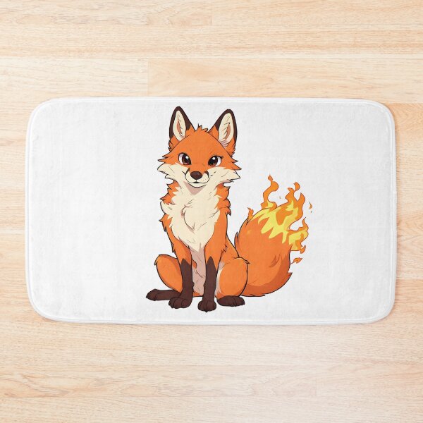 Item preview, Cute Fire-Tailed Fox Cartoon Illustration | Fantasy Woodland Animal Art designed and sold by Karolina’s Cozy Creations.
