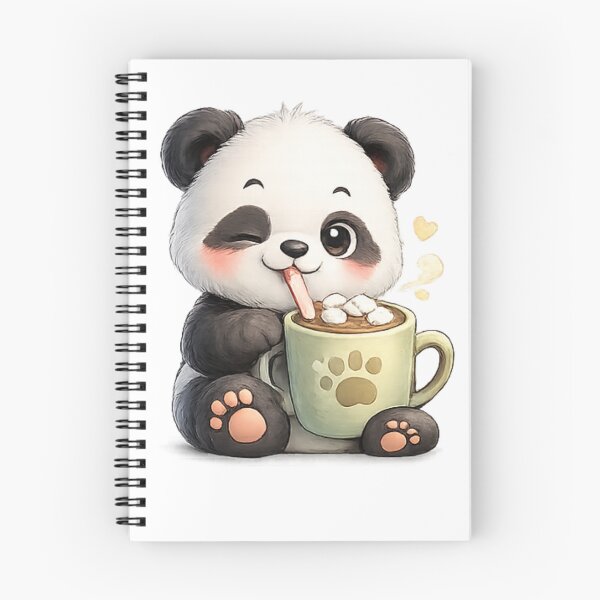 Item preview, Panda with hot chocolate shake designed and sold by Savnyy.
