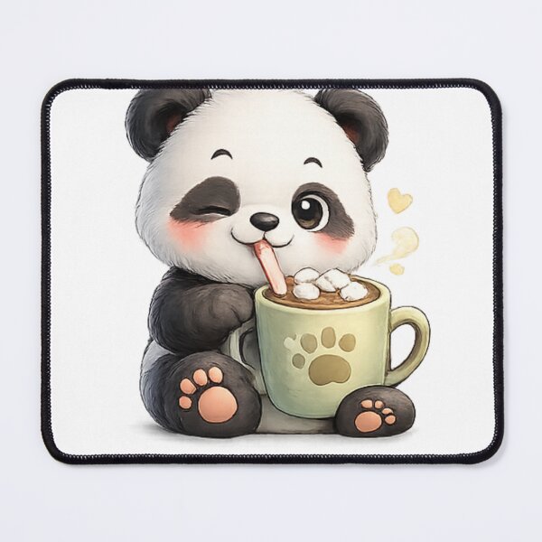 Item preview, Panda with hot chocolate shake designed and sold by Savnyy.