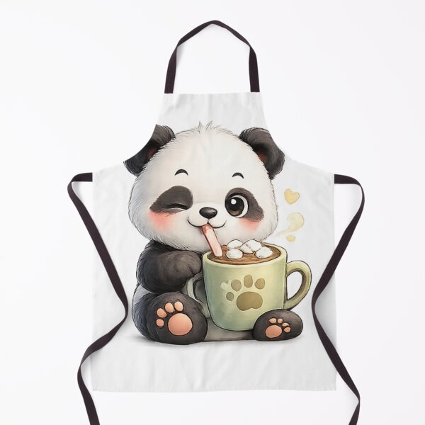 Item preview, Panda with hot chocolate shake designed and sold by Savnyy.