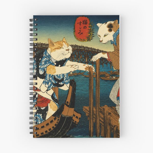 Item preview, Cat's cooling off by Utagawa Kuniyoshi - Samurai Cat Ukiyo-e Wall Art for Japanese Art Lovers designed and sold by RickE.