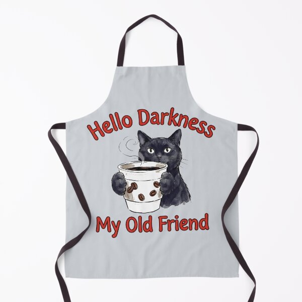 Item preview, Funny Black Cat Coffee Hello Darkness My Old Friend designed and sold by HowToCanadian.