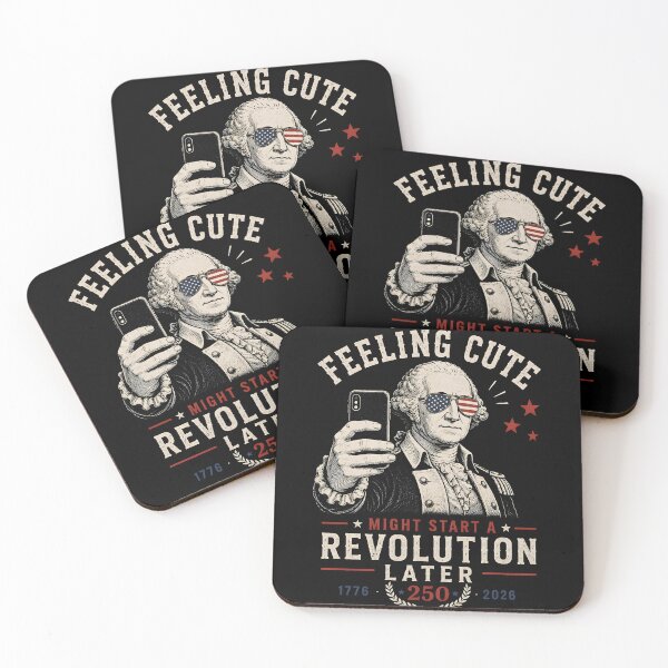 Item preview, Feeling Cute Might Start a Revolution Later Shirt | George Washington Selfie | USA 250 | 4th of July Patriotic designed and sold by Lina Caro.