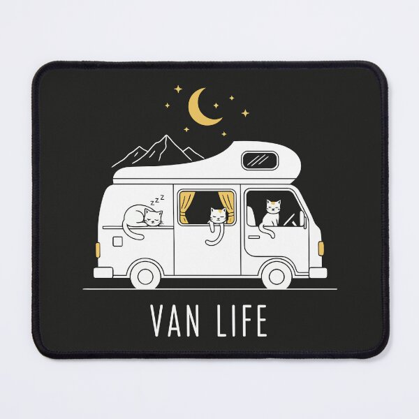 Item preview, Van Life Cute Cats Camping Caravan designed and sold by Amir Faysal.
