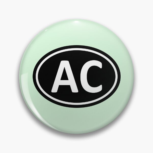 Item preview, AC Initials Monogram Oval White Letters designed and sold by Jeallan Designs.