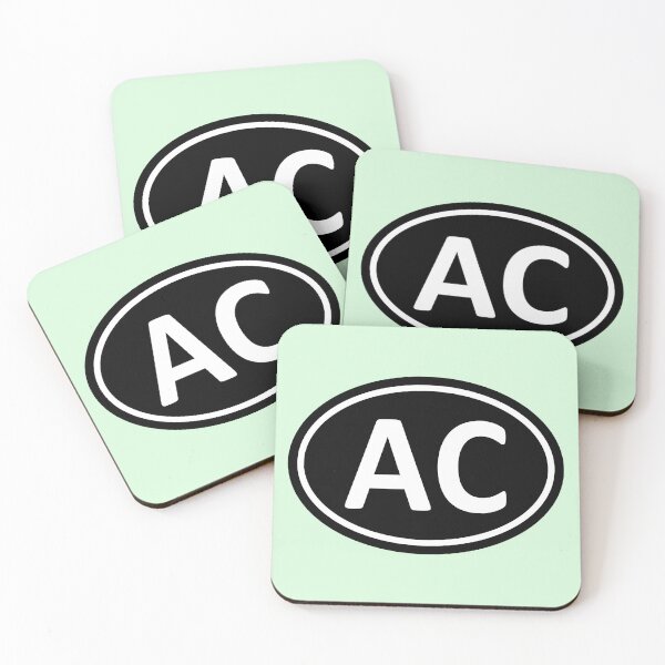 Artikelvorschau, AC Initialen Monogramm ovale weiße Buchstaben entworfen und verkauft von Jeallan Designs.