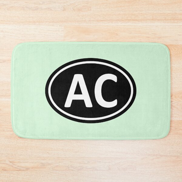 Item preview, AC Initials Monogram Oval White Letters designed and sold by Jeallan Designs.