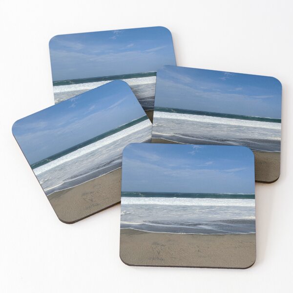 Item preview, Layers of the ocean on the wide sandy beach designed and sold by Art of Momenz.