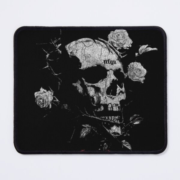 Item preview, Only Us Gothic Skull and White Roses Art designed and sold by SarvynStudio.