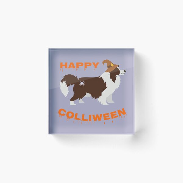 Item preview, Border Collie in Witch Hat and Spider Funny Halloween Gifts and Shirts designed and sold by fashopera.
