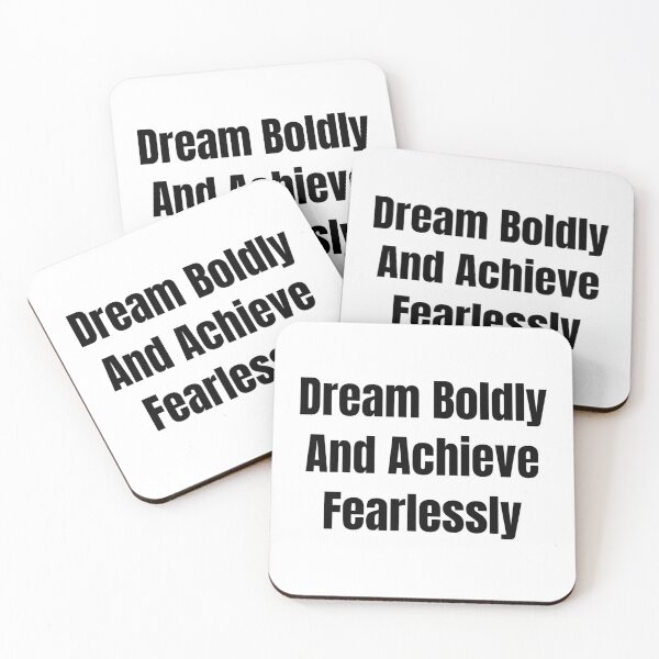 Item preview, Dream Boldly And Achieve Fearlessly (Black Text) designed and sold by QuoteeApparel.