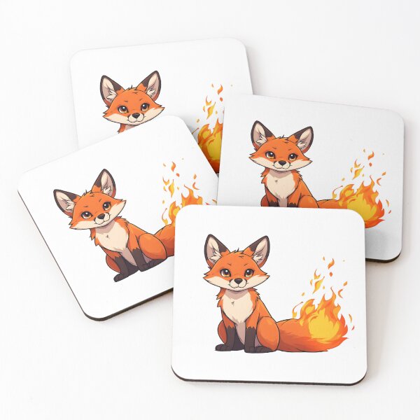 Item preview, Cute Cartoon Fox with Fiery Tail – Fantasy Animal Mascot Illustration designed and sold by Karolina’s Cozy Creations.