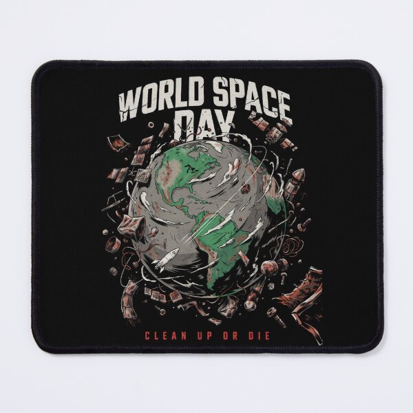 Item preview, World Space Day Clean Up or Die Space Debris Earth Graphic T-Shirt v3 designed and sold by DarylWelsh2024.