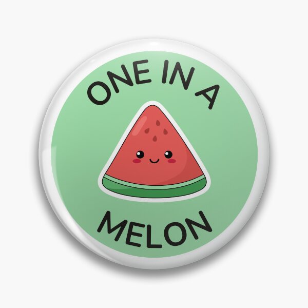 Item preview, One in a Melon | Cute Kawaii Watermelon Funny Pun Sticker designed and sold by Olive Thread Co..