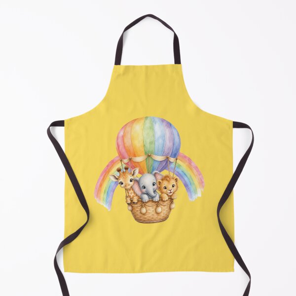 Item preview, Baby Safari Animals in Rainbow Hot Air Balloon | Watercolor Nursery Illustration designed and sold by PAPIRO SIGLO XXI.