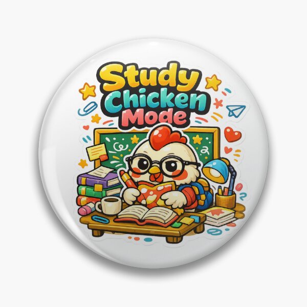 Item preview, Study Chicken Mode Cute Cartoon Student Chicken Funny Study Motivation designed and sold by Chill Chicken Studio.