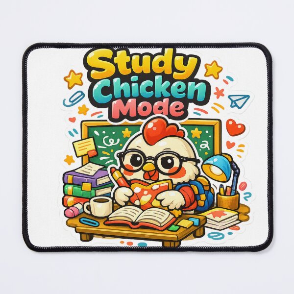 Item preview, Study Chicken Mode Cute Cartoon Student Chicken Funny Study Motivation designed and sold by Chill Chicken Studio.