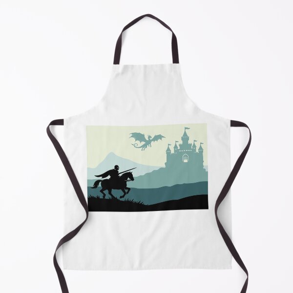 Item preview, Medieval Knight & Dragon Battle Fantasy Silhouette Poster designed and sold by AtonuHaque.