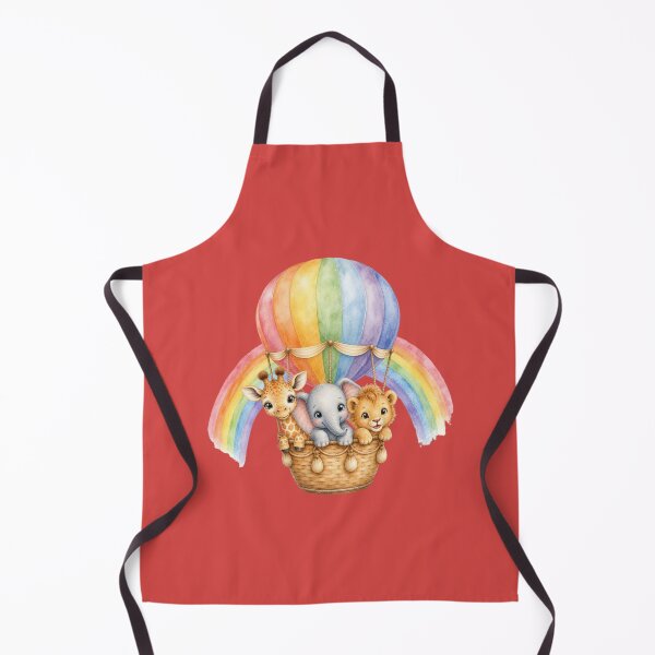 Item preview, Baby Safari Animals in Rainbow Hot Air Balloon | Watercolor Nursery Illustration designed and sold by PAPIRO SIGLO XXI.