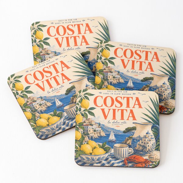 Item preview, Costa Vita Amalfi Lemons Mediterranean Coastal Art designed and sold by TheSlowShore.