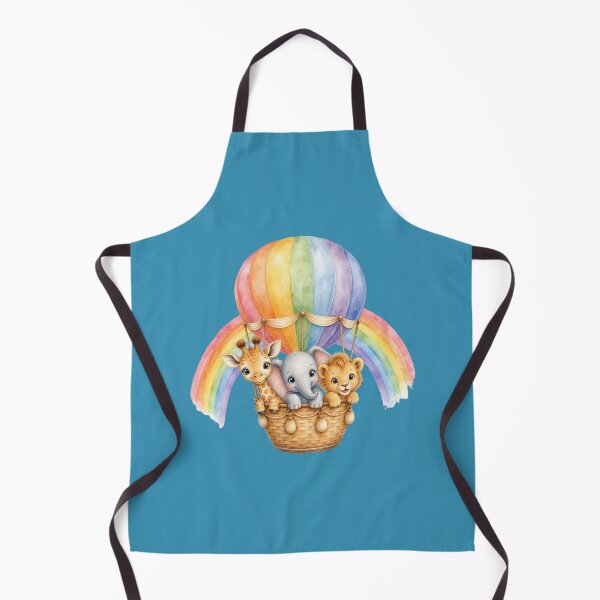 Item preview, Cute Safari Animals in Rainbow Hot Air Balloon | Watercolor Nursery Illustration designed and sold by PAPIRO SIGLO XXI.