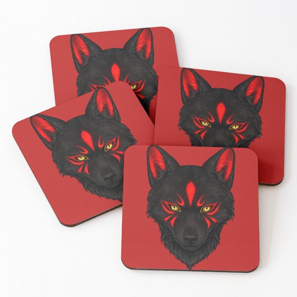 Item preview, Black Yokai Kitsune designed and sold by MidnightDr3am.
