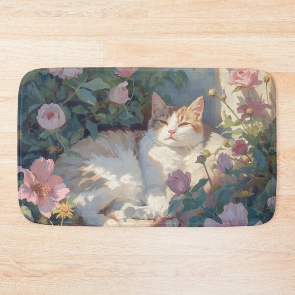 Item preview, Dreamy Cat in Blooming Garden designed and sold by The.zonex.designs.