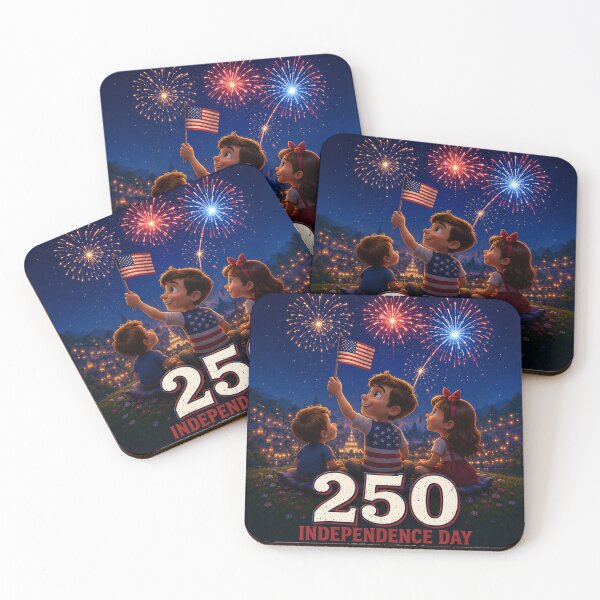 Item preview, Kids Watching Fireworks – 250 Independence Day designed and sold by Fanybany.
