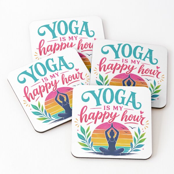 Item preview, Yoga is my Happy Hour designed and sold by Flow-n-Flourish.