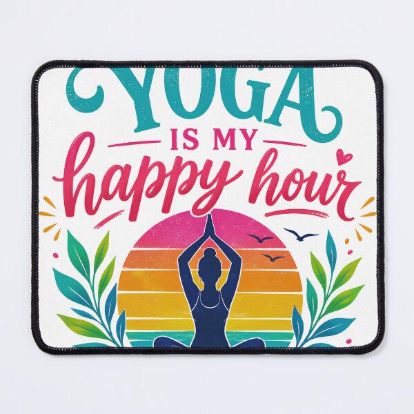 Item preview, Yoga is my Happy Hour designed and sold by Flow-n-Flourish.