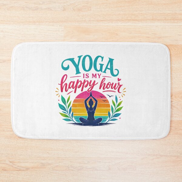 Item preview, Yoga is my Happy Hour designed and sold by Flow-n-Flourish.