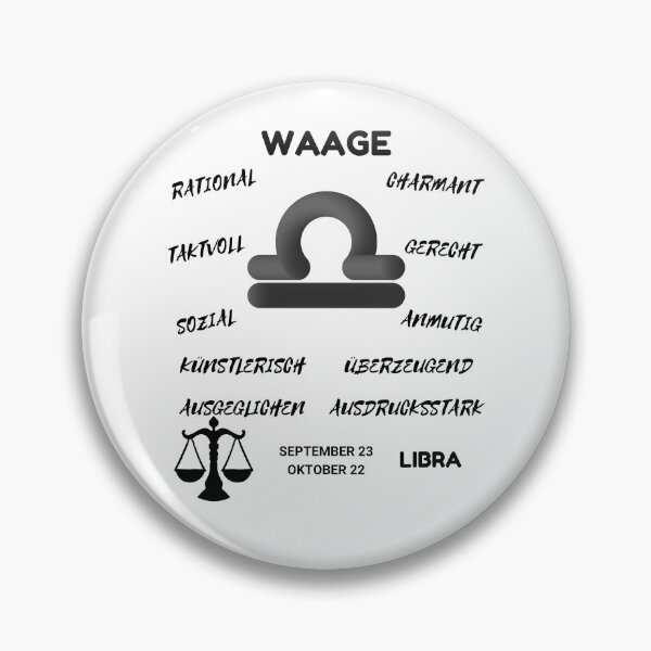 Item preview, Libra Zodiac Sign Astrology Symbol Waage Horoscope - DE (Light Version) designed and sold by ZODIARA.