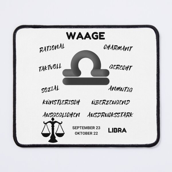 Item preview, Libra Zodiac Sign Astrology Symbol Waage Horoscope - DE (Light Version) designed and sold by ZODIARA.