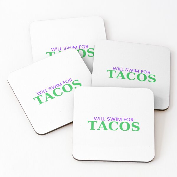 Item preview, Will Swim For Tacos Funny Summer Food Tee designed and sold by 7Four1 Designs.