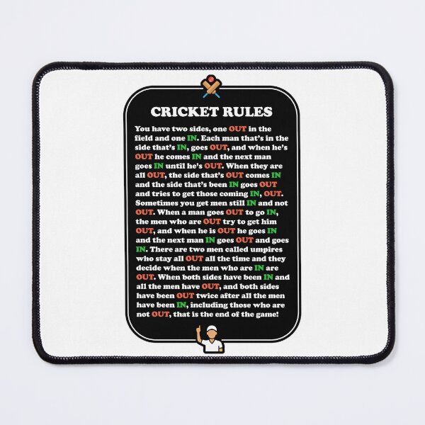 Item preview, Cricket Rules Player Status Explanation designed and sold by jonedanicol.