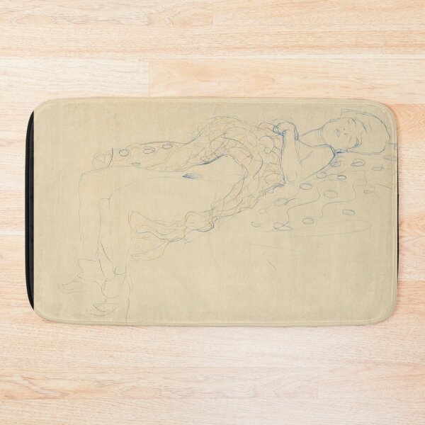 Item preview, Reclining Woman Sketch in Blue and Orange designed and sold by artofuniverse.