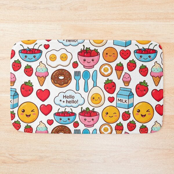 Item preview, Kawaii Seamless Breakfast & Sweet Treats designed and sold by TOM JACK.