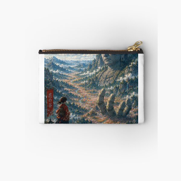 Item preview, Giant Sacred Statue Valley – Japanese Fantasy Ukiyo-e Wall Art designed and sold by Substance_life.