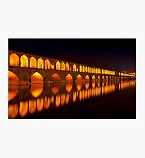 Si-o-Seh Pol (Bridge) - Isfahan - Iran Photographic Print