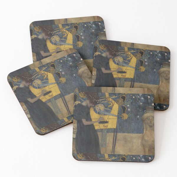 Item preview, Woman Playing Golden Lyre at Night designed and sold by artofuniverse.