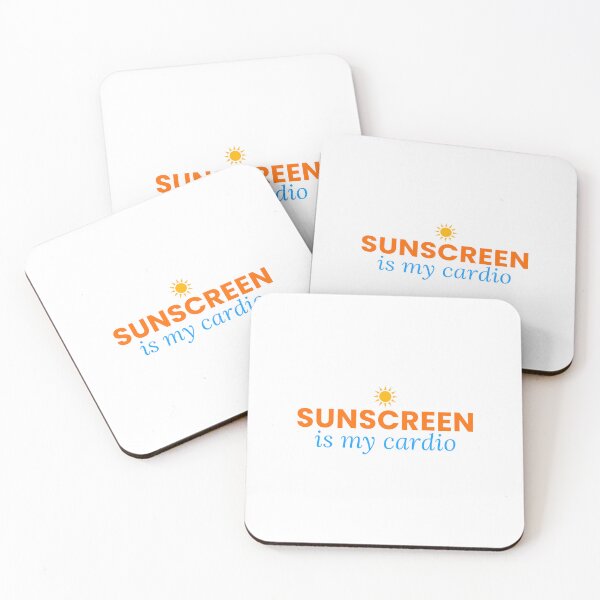 Item preview, Sunscreen Is My Cardio Funny Summer Beach Tee designed and sold by 7Four1 Designs.
