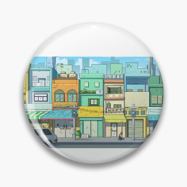 Item preview, Cozy Urban Town Landscape – Cute Cartoon Cityscape designed and sold by ALNA05.