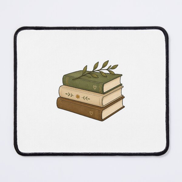 Item preview, Vintage Book Stack Sticker | Cozy Book Lover Aesthetic Illustration designed and sold by PopStickerLab22.