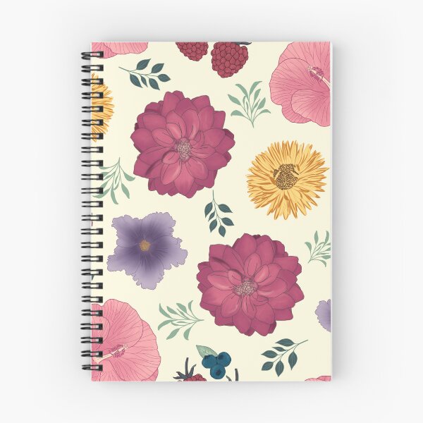 Item preview, Floral Dahlias, Daisies, Violets and Lillies Pattern designed and sold by Pinecone Place.