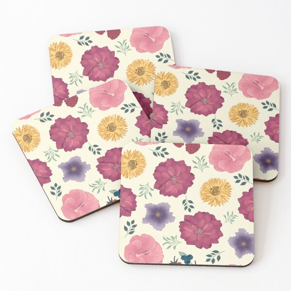Item preview, Floral Dahlias, Daisies, Violets and Lillies Pattern designed and sold by Pinecone Place.
