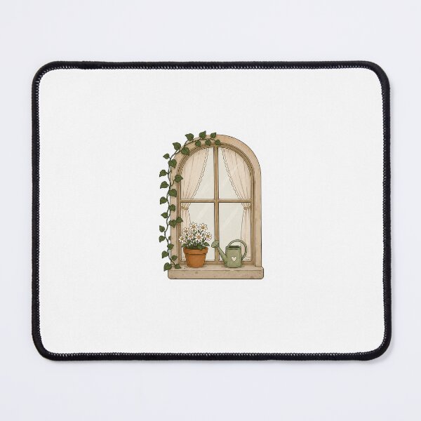 Item preview, Cozy Cottage Window with Daisy Plant Sticker | Vintage Botanical Aesthetic designed and sold by PopStickerLab22.