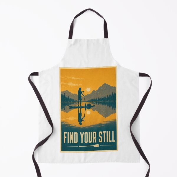 Item preview, Golden Hour Paddle Retro Screen Print Lake Poster Art SUP Summer Camp Gift designed and sold by sharifex.