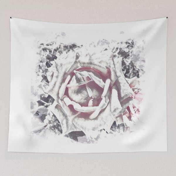 Item preview, Vintage Gothic Rose Sketch Watercolor Art designed and sold by BalkanBloom.