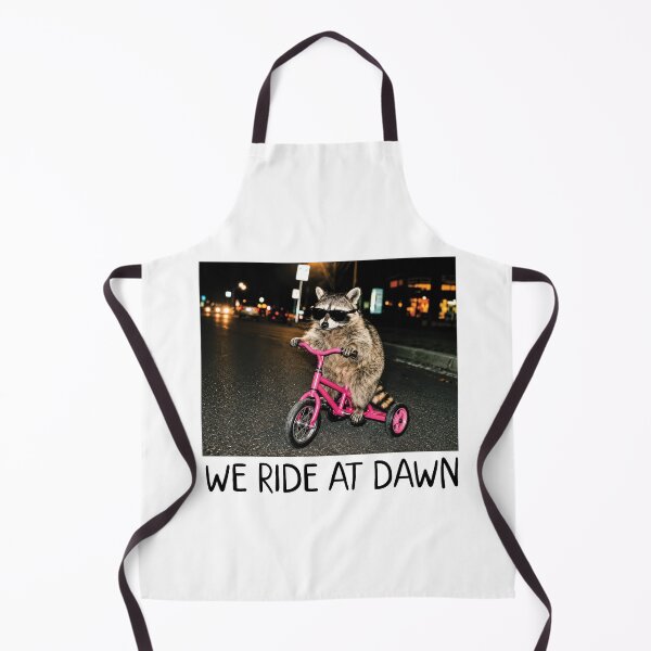 Item preview, Funny Raccoon Meme, We Ride at Dawn, Riding Tricycle Chaotic designed and sold by OndaLifeCo.